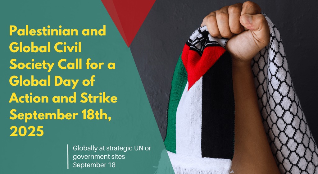 18 Σεπτέμβρη Παγκόσμια Μέρα Δράσης και Απεργίας για την Παλαιστίνη