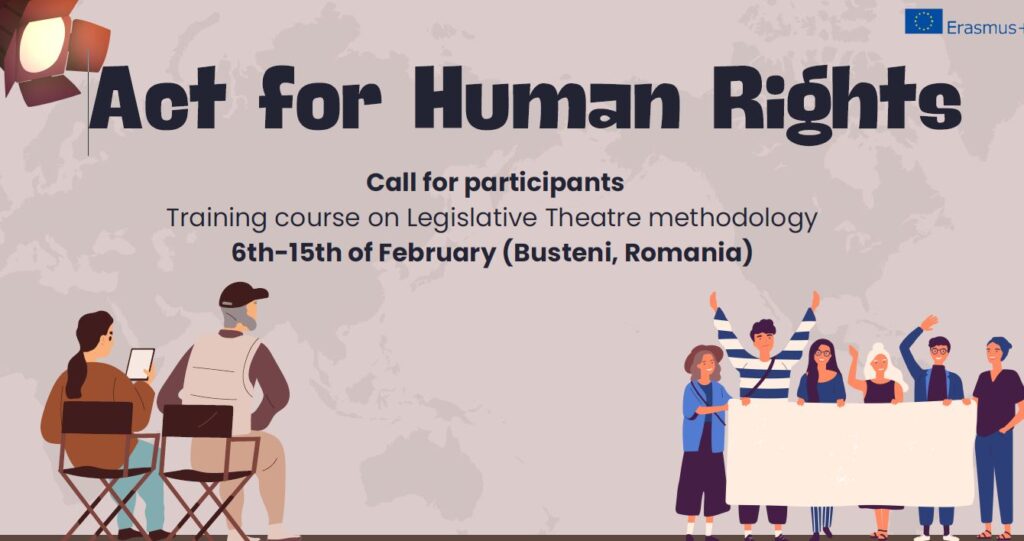 New Training Course Opportunity:Act for Human Rights – Legislative Theatre training